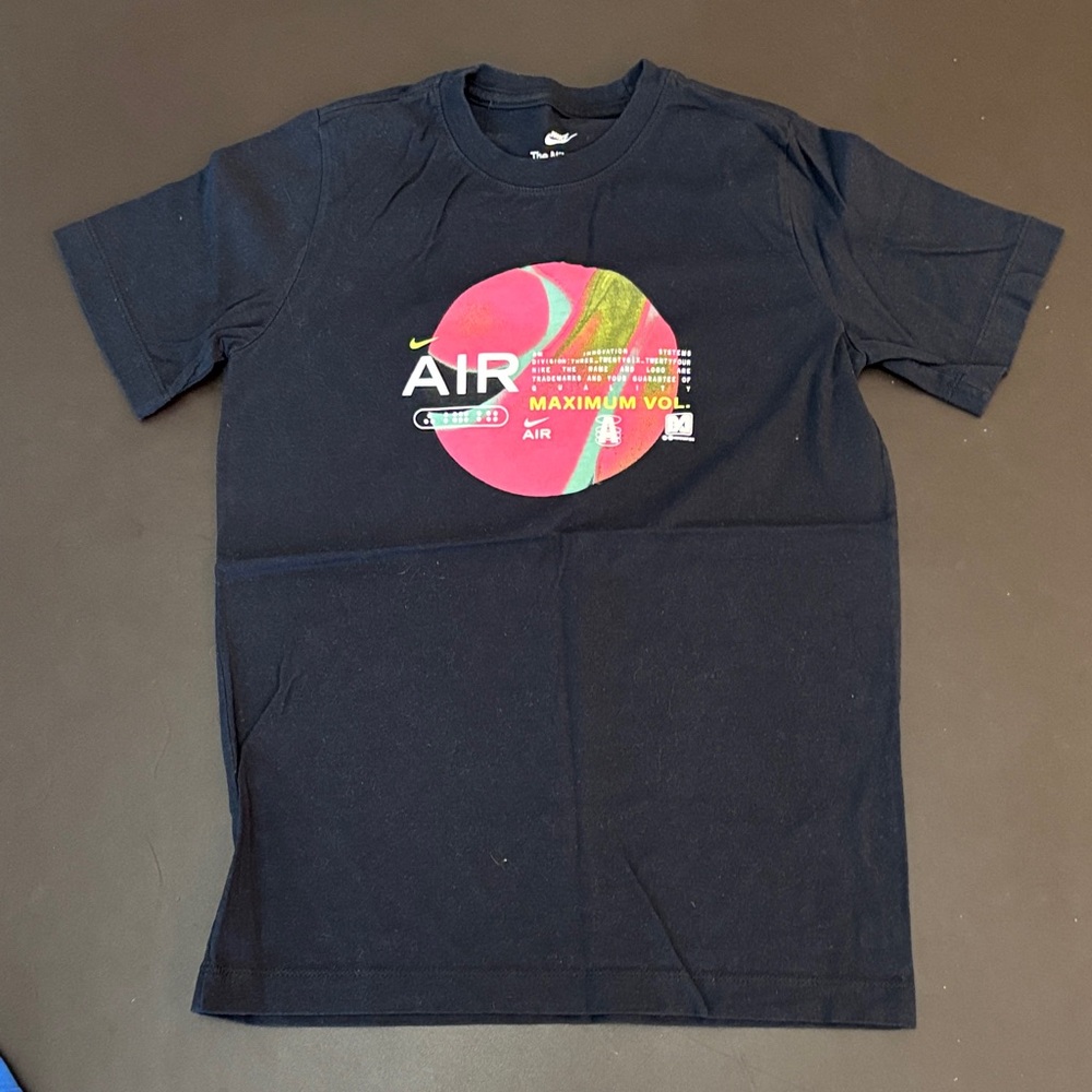 Nike Black Tee with Neon Pink & Lime Air Graphic
